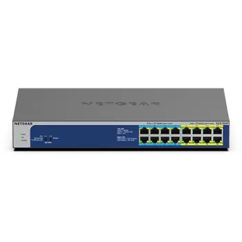 Switch NETGEAR GS516UP, Gigabit Ethernet, PoE, Rack mounting