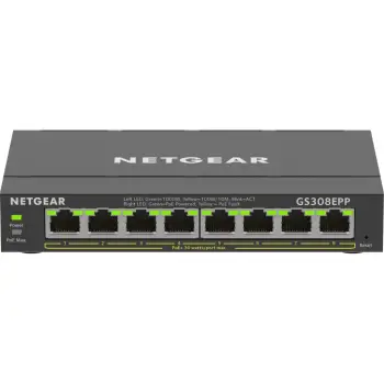 Switch NETGEAR GS308EPP, 8-Port Gigabit Ethernet, PoE+, i zi