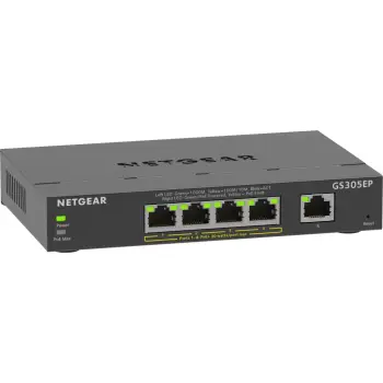 Switch NETGEAR GS305EP, 5-Port, Gigabit Ethernet, PoE+
