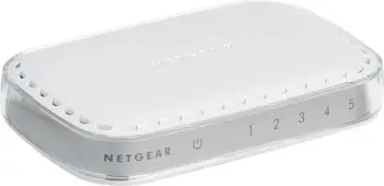 Switch Netgear GS605-400PES me 5 porta Gigabit, i pamenaxhuar, i bardhë