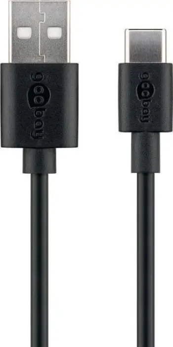 Kabllo Goobay USB A - USB C 59122, 2m, e zezë