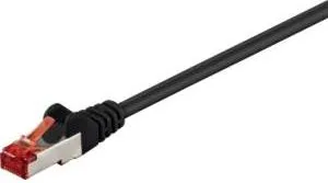 Kabllo patchcord Goobay, Cat.6, S/FTP, PIMF, 2m, e zezë - 1
