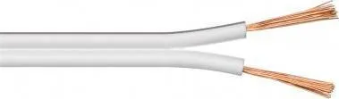 Kabllo altoparlanti CCA, 100 m, 2 x 0.75 mm², e bardhë - 1