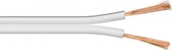 Kabllo altoparlanti CCA, 100 m, 2 x 0.75 mm², e bardhë