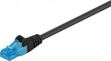 Kabllo rrjeti Goobay Patch CAT 6A, 0.5 m, U UTP, e zezë - 1