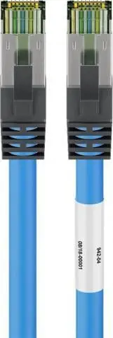 Kabllo rrjeti Goobay RJ45 CAT 6A, CAT 8.1 S/FTP, blu