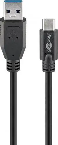 Kabllo USB Goobay USB-A - USB-C, 3 m, e zezë