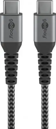 Kabllo USB Goobay USB C në USB C, 1 m, gri