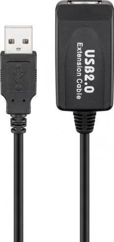 Kabllo USB Goobay USB-A, 10m, e zezë - 1