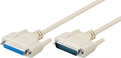 Kabllo seriale Pro D Sub 25 pin, 1.8m, gri - 2