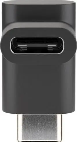 Adapter USB Type C Goobay, USB C F në USB C M, 90°, i zi
