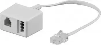 Adapter telefoni Renkforce RJ45 në TAE N dhe RJ11, prizë 6(4), ngjyrë bezhë