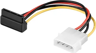 Kabllo furnizimi SATA Pro, 0.13m, kënd 90°, e zezë - 2