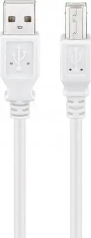 Kabllo Pro USB A në USB B 2.0, 1m, e bardhë