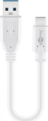 Kabllo Pro USB A në USB C, 0.2m, USB 3.0, e bardhë