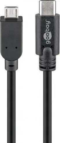 Kabllo Pro USB C në USB Micro B, 0.6m, USB 3.1, e zezë