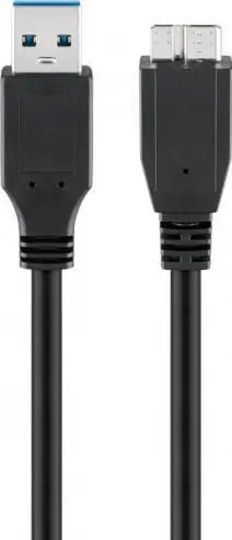 Kabllo USB goobay 3.2 Gen 1, USB A në Micro USB B, 1 m, i zi