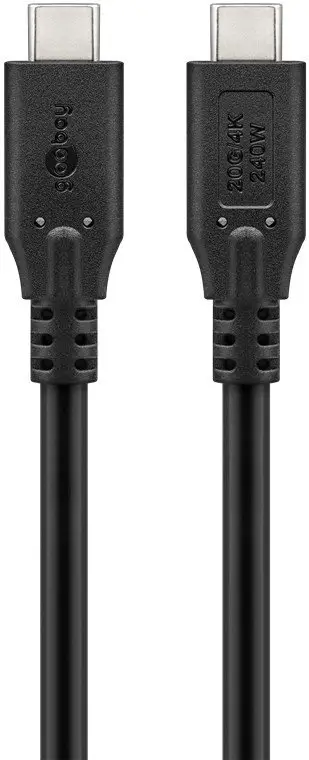 Kabllo USB Goobay USB C në USB C, 1 m, USB 3.2 Gen 2x2, 240 W