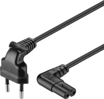 Kabllo Goobay, C - IEC C7, 3 m, e zezë