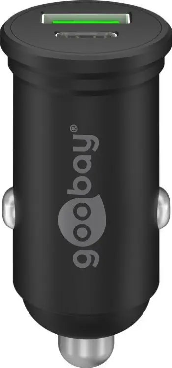 Karikues makine Goobay Dual USB, USB C, karikim i shpejtë, i zi
