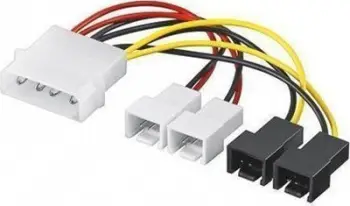 Kabllo Goobay Molex, 3-pin x4, 0,15 m, shumëngjyrëshe