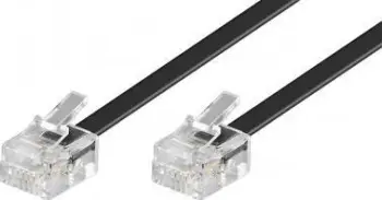 Kabllo telefonik PremiumCord Straight, RJ11 6P4C, 15m, i zi