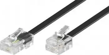 Kabllo telefonik Pro Modular, 15 m, RJ11 në RJ45, i zi
