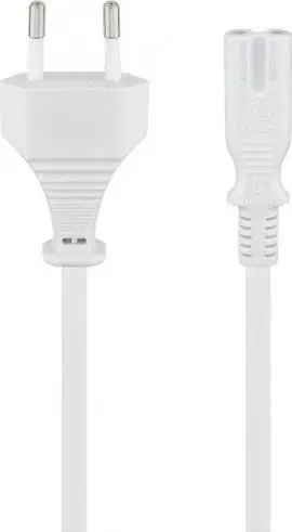 Kabllo rryme Goobay EURO 51326, CEE 7/16 në C7, 1.5m, i bardhë