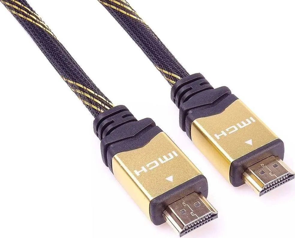 Kabllo HDMI në HDMI PremiumCord, 5m, e artë - 1