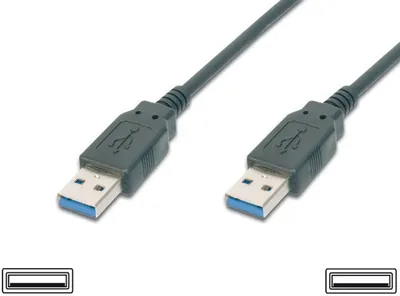 Kabllo PremiumCord USB-A - USB-A, 2m, e zezë - 1