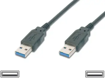 Kabllo PremiumCord USB-A - USB-A, 2m, e zezë