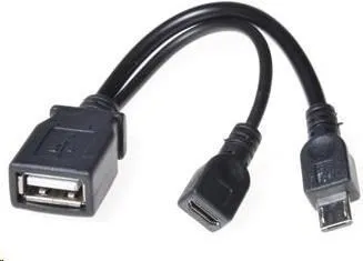 Përshtatës PremiumCord microUSB në USB, i zi - 1