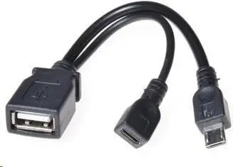 Përshtatës PremiumCord microUSB në USB, i zi
