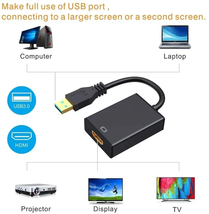 Përshtatës PremiumCord USB 3.0 për HDMI me audio - 4
