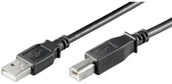 Kabllo PremiumCord USB 2.0, A-B, 1m, e zezë