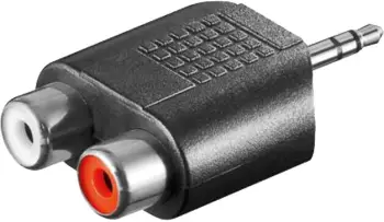 Adapter PremiumCord 3.5mm Stereo jack - 2x Cinch Mashkullor/Femëror