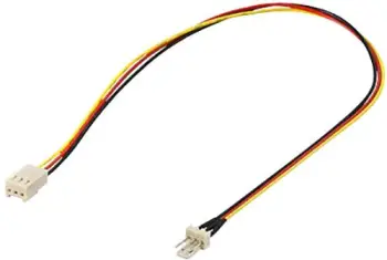 Kabllo zgjatëse PremiumCord, 3pin (M) - 3pin (F), për ventilatorë, 30cm