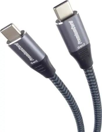 Kabllo USB PremiumCord KU31CR05, USB C në USB C, 0.5m, 60W, e zezë gri