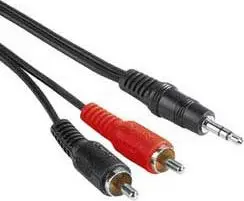 Kabllo PremiumCord Jack 3.5mm - RCA (Cinch) x2 (kjackcin15), 15m, e zezë