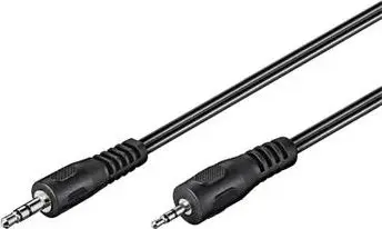 Kabllo PremiumCord Jack 2.5mm - Jack 3.5mm, 2m, e zezë
