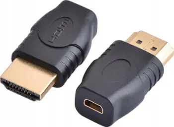 Adapter HDMI PremiumCord, micro HDMI Type D femër në HDMI Type A mashkull, i zi