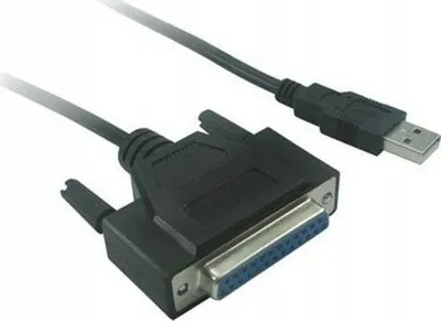Kabllo USB PremiumCord USB A në DB25, 1 m, e zezë - 1