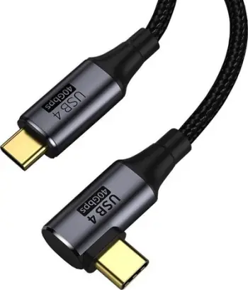 Kabllo USB PremiumCord USB C në USB C, 1.2 m, USB4 40 Gbit/s, 240 W, e zezë