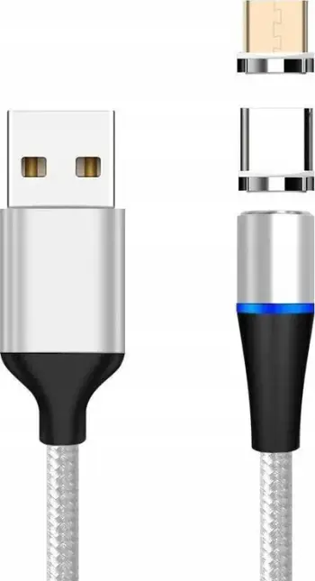 Kabllo USB PremiumCord KU2M1FGI, microUSB dhe USB C, 1 m, bardh e zi