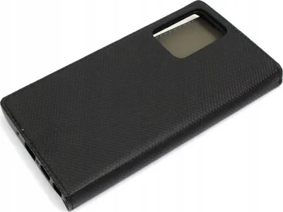 Këllëf folio për smartphone, dizajn portofoli, mbajtëse horizontale, i zi - 2