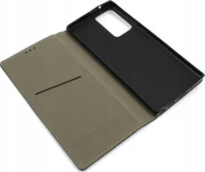 Këllëf folio për smartphone, dizajn portofoli, mbajtëse horizontale, i zi - 4