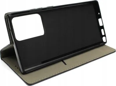 Këllëf folio për smartphone, dizajn portofoli, mbajtëse horizontale, i zi - 5