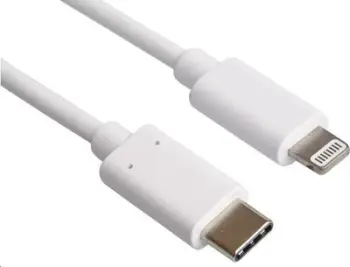 Kabllo USB PremiumCord Lightning në USB C, 1 m, e bardhë
