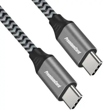 Kabllo USB PremiumCord USB C në USB C, 2 m, e zezë gri
