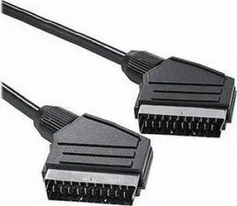 Kabllo SCART PremiumCord, SCART në SCART, 1m, i zi